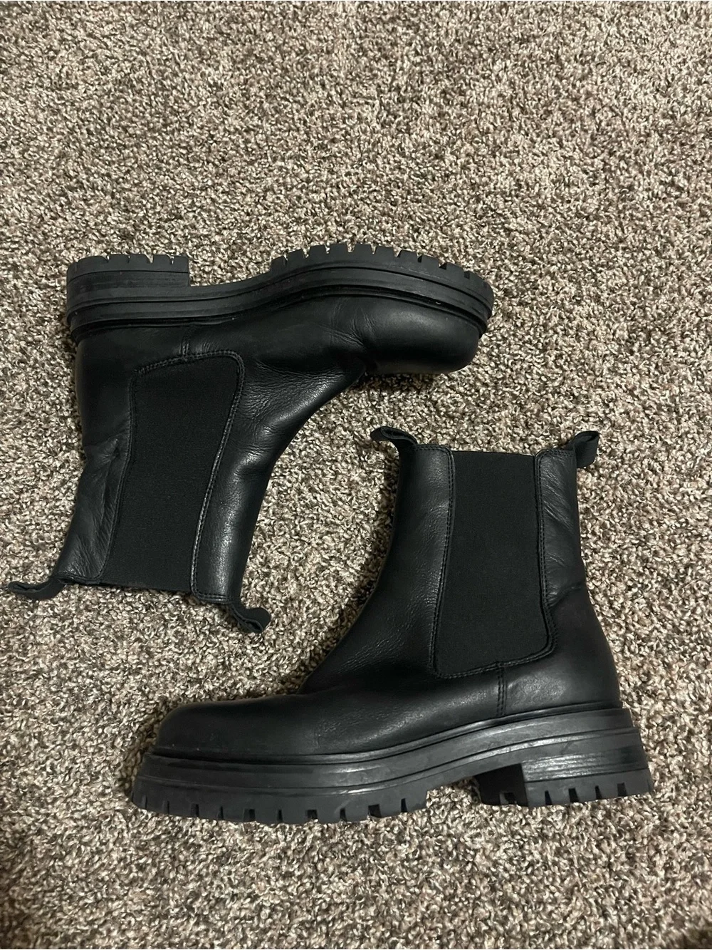 Miz Mooz Black Lizette Chelsea Boots Size 38 EUR